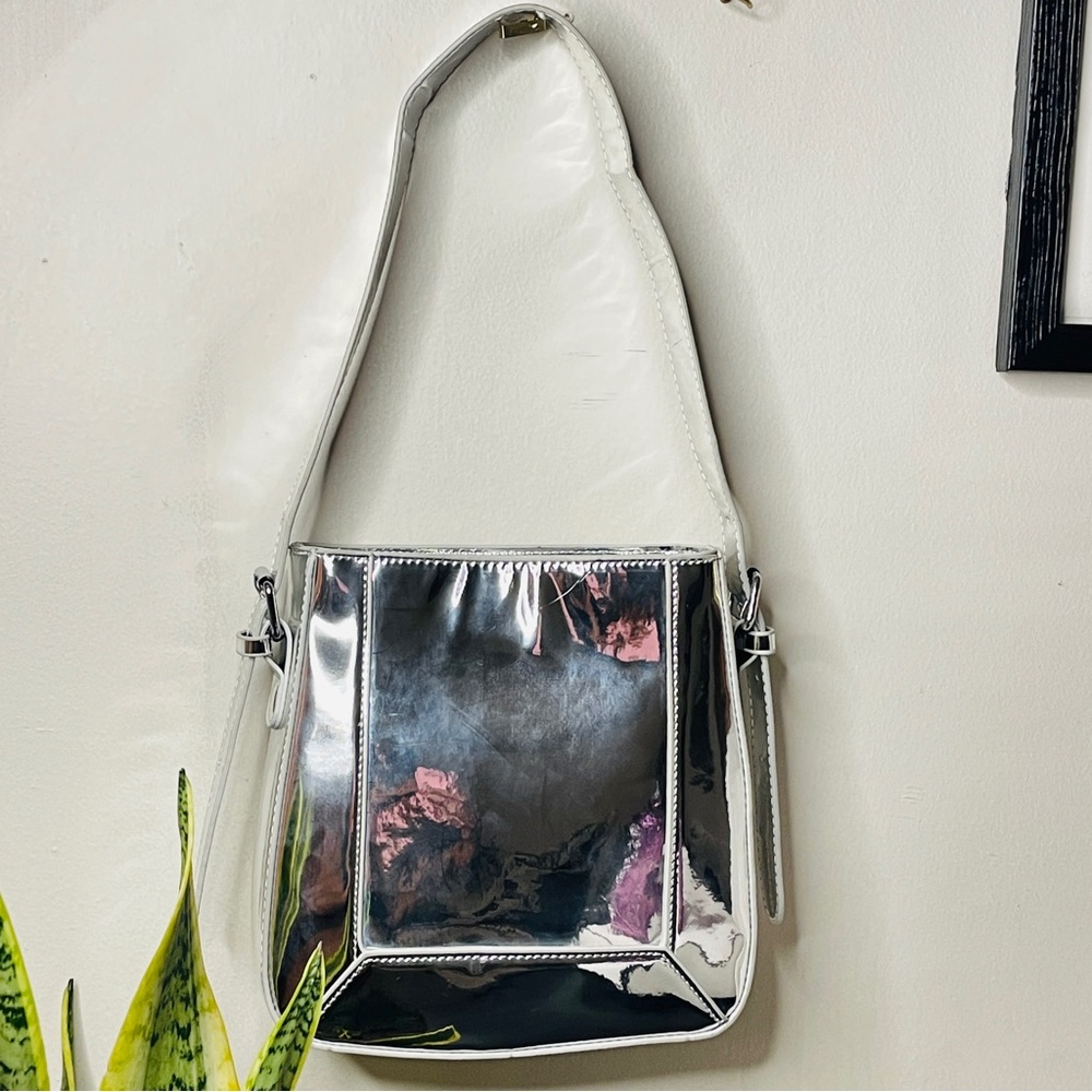 Silver Metallic Shoulder Bag